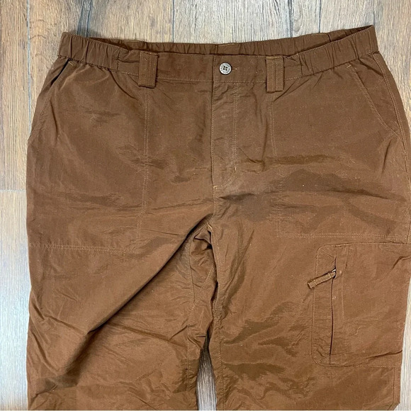 North face brown cargo Capri SZ LG - Picture 4 of 6